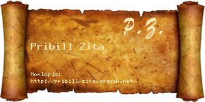 Pribill Zita névjegykártya